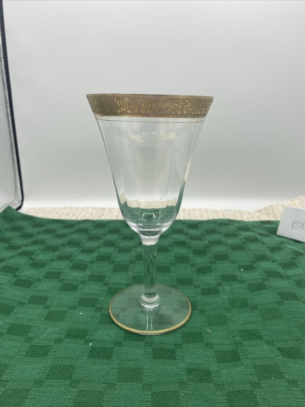 Antique Tiffin Franciscan Minton Gold Rim Water Goblet - Wine Glass